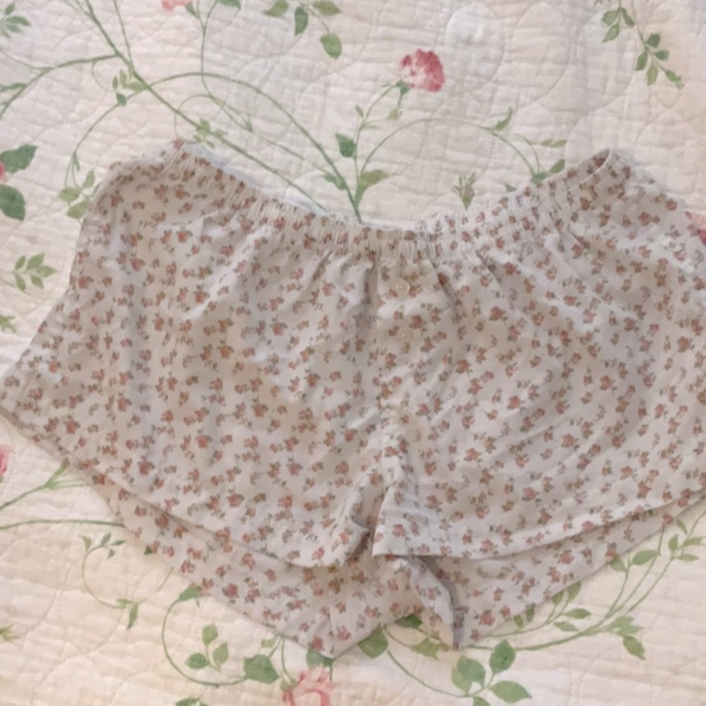 Brandy Melvile Floral Print Pajama Shorts